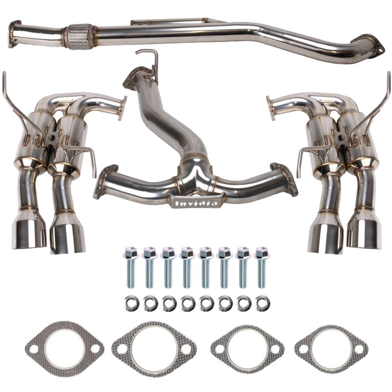 Invidia 2022+ Subaru WRX Gemini Single Layer Quad Stainless Steel Tip Cat-Back Exhaust