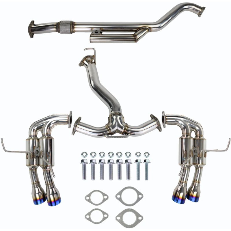 Invidia 2022+ Subaru WRX Gemini Single Layer Quad Titanium Tip Cat-Back Exhaust