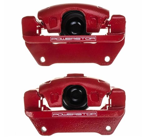 Power Stop 07-18 Jeep Wrangler JK Front Red Caliper Pair w/Bracket