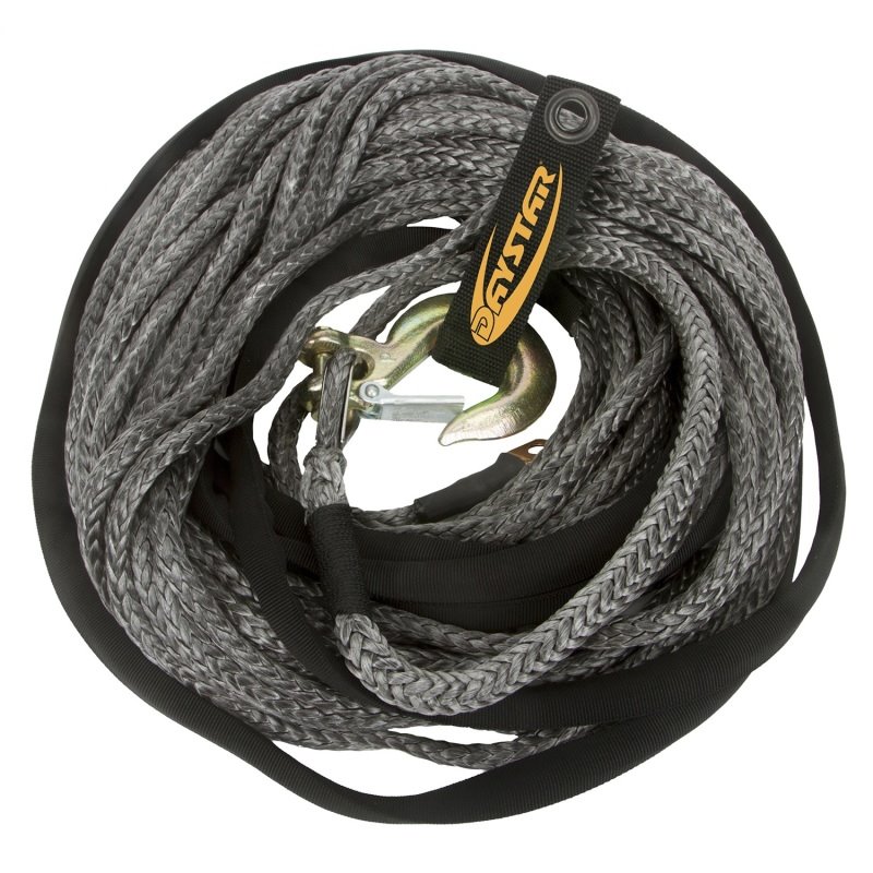 Daystar 80 Foot Winch Rope W/Loop End 3/8 x 80 Foot Black