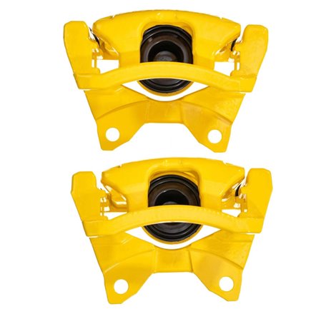 Power Stop 2018 Jeep Wrangler JK Rear Yellow Caliper w/Bracket (Pair)