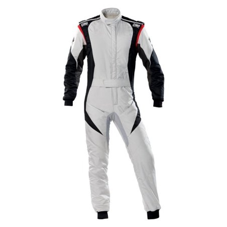 OMP First Evo Overall Silver/Black - Size 42 (Fia 8856-2018)