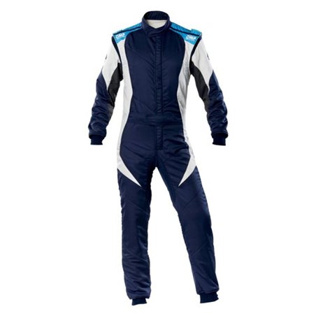 OMP First Evo Suit Navy Blue/Cyan - Size 54 (Fia 8856-2018)