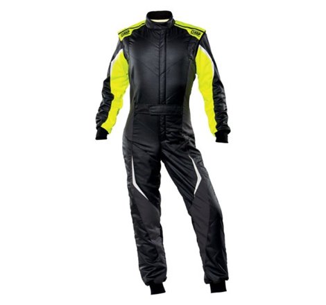 OMP Tecnica Evo Overall My21 Black/Yellow - Size 44 (Fia 8856-2018)