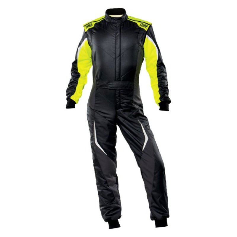 OMP Tecnica Evo Overall My21 Black/Yellow - Size 46 (Fia 8856-2018)