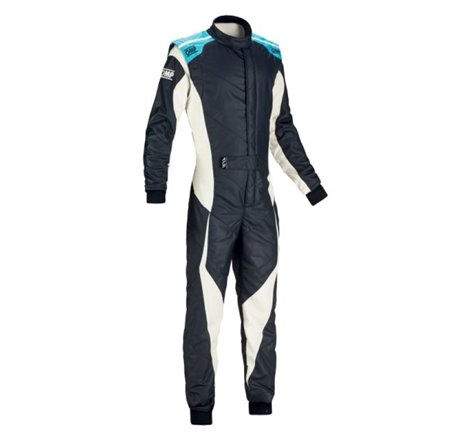 OMP Tecnica Evo Overall My21 Navy/Cyan - Size 44 (Fia 8856-2018)