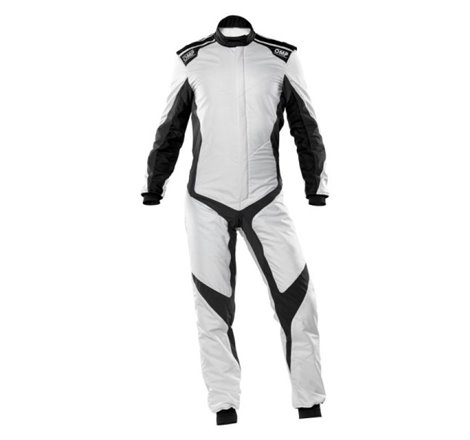 OMP One Evo X Overall Silver/Black - Size 46 (Fia 8856-2018)