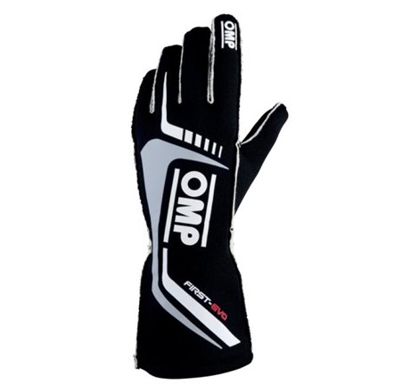 OMP First Evo Gloves Black - Size L (Fia 8856-2018)