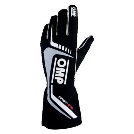 OMP First Evo Gloves Black - Size L (Fia 8856-2018)