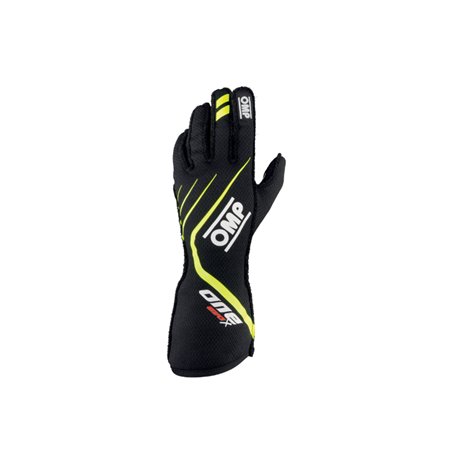 OMP One Evo X Gloves Black/Fluorescent Yellow - Size M (Fia 8856-2018)