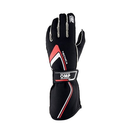 OMP Tecnica Gloves My2021 Black/Red - Size L (Fia 8856-2018)