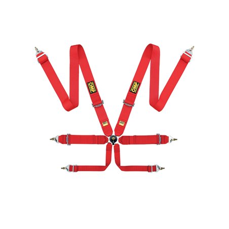 OMP First 3 Safety Harness Red