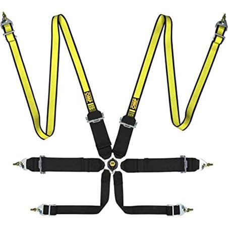 OMP First 3/2 Racing Harness Black Yellow