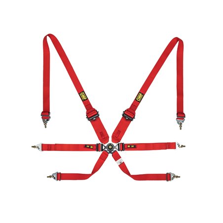 OMP Safety Harness One 2In Endurance Red Pull Down - (Fia 8853-2016)