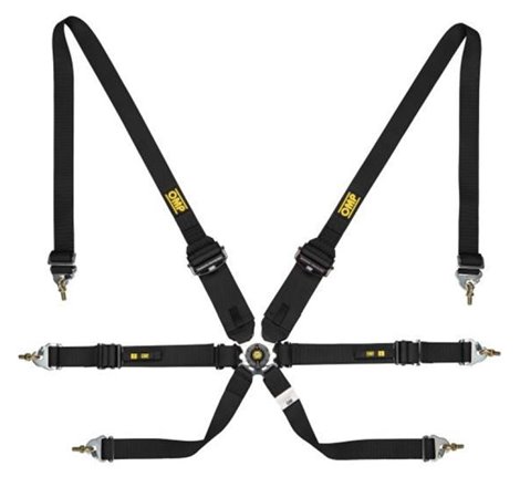 OMP Safety Harness One 2In Convertible Black Pull Up Conv Pull Down - (Fia 8853-2016)