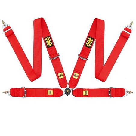 OMP Safety Harness First 3In 4 Points Red Fia 8854/98