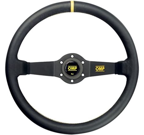 OMP Rally Dished Steering Wheel 350mm - Large Leather (Black)