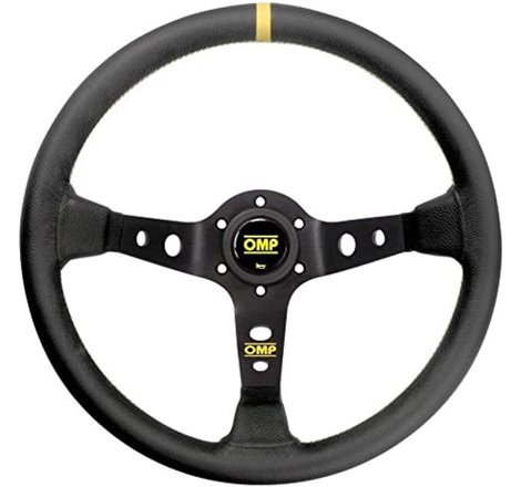 OMP Corsica Steering Wheel In Leather - Black