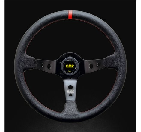 OMP Corsica Racing Steering Wheels 350mm - Black/Red