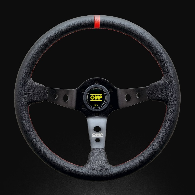 OMP Corsica Racing Steering Wheels 350mm - Black/Red