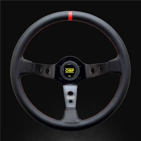 OMP Corsica Racing Steering Wheels 350mm - Black/Red