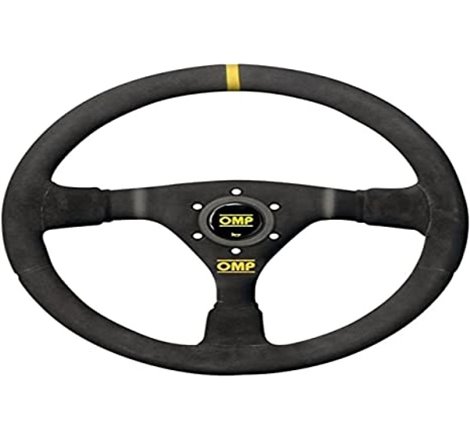 OMP WRC Mid-Depth 350mm Dished - Small Suede (Black)