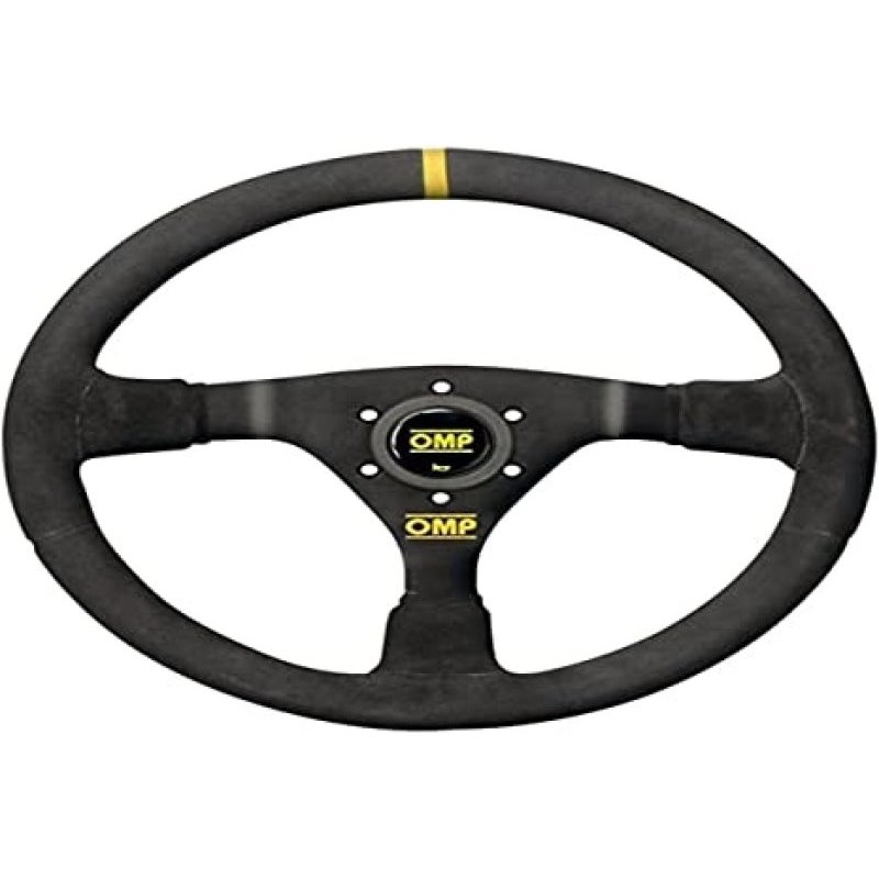 OMP WRC Mid-Depth 350mm Dished - Small Suede (Black)