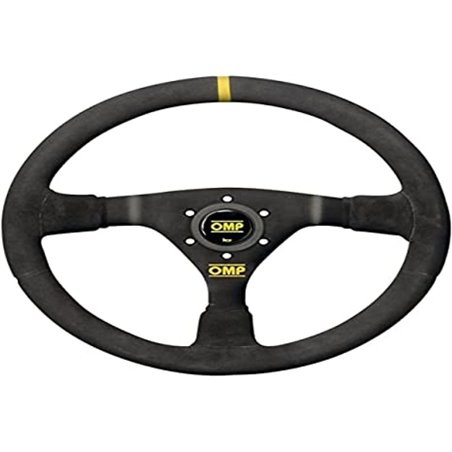 OMP WRC Mid-Depth 350mm Dished - Small Suede (Black)