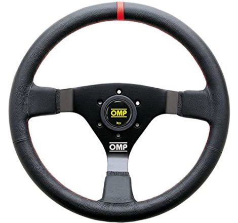 OMP WRC Steering Wheel Black/Red Leather