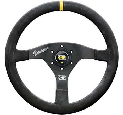 OMP Velocita Superleggero Suede Leather 350mm Diameter Steering Wheel Black