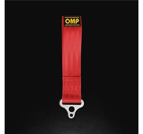 OMP Tow Hook Stainless Internal Diametre 100 mm - Medium Material (Red)