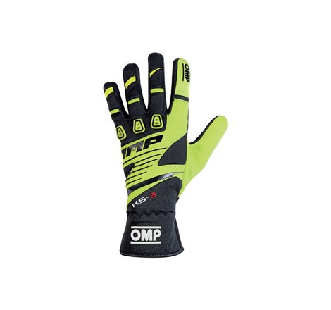 OMP KS-3 Gloves Yellow/Black - Size 4 (For Children)