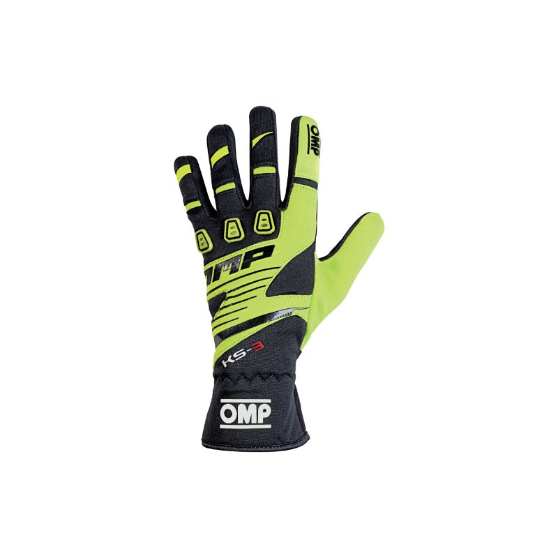 OMP KS-3 Gloves Yellow/Black - Size Xs