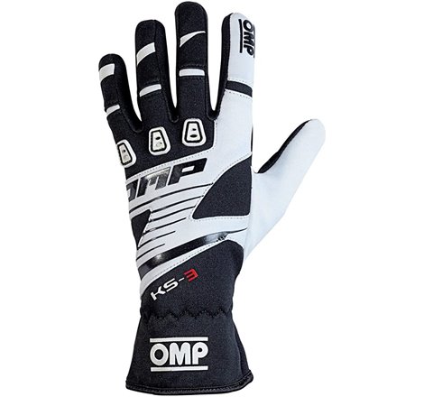 OMP KS-3 Gloves Black/White - Size Xs