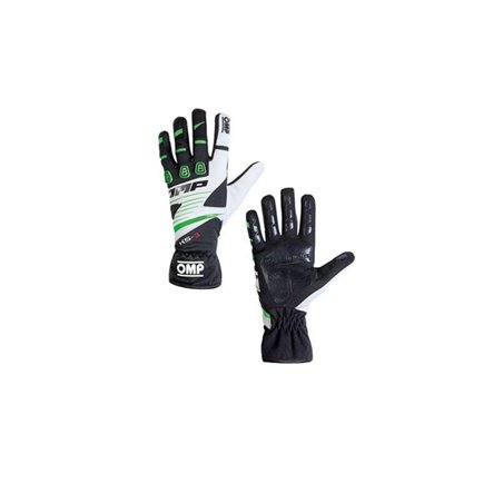 OMP KS-3 Gloves Black/W/Green - Size 6 (For Children)