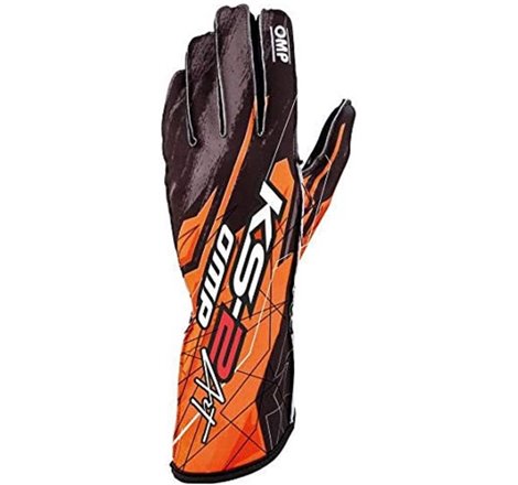 OMP KS-2 Art Gloves Black/Orange - Size XS