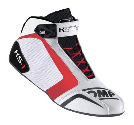 OMP KS-1 Shoes White/Black/Red - Size 32