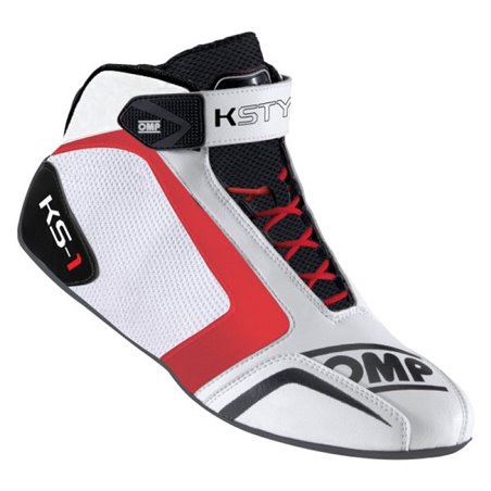 OMP KS-1 Shoes White/Black/Red - Size 32