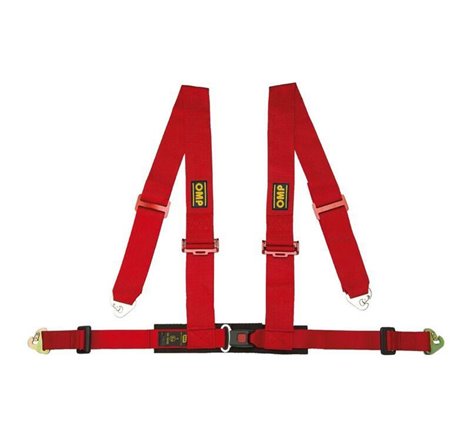 OMP 4 Point Harness - Red