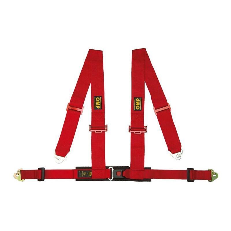 OMP 4 Point Harness - Red