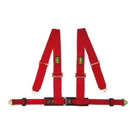 OMP 4 Point Harness - Red