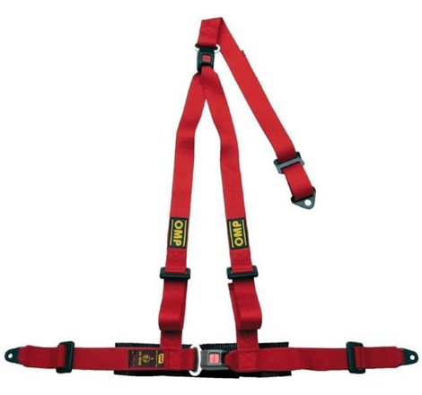 OMP 3 Point Harness - Red