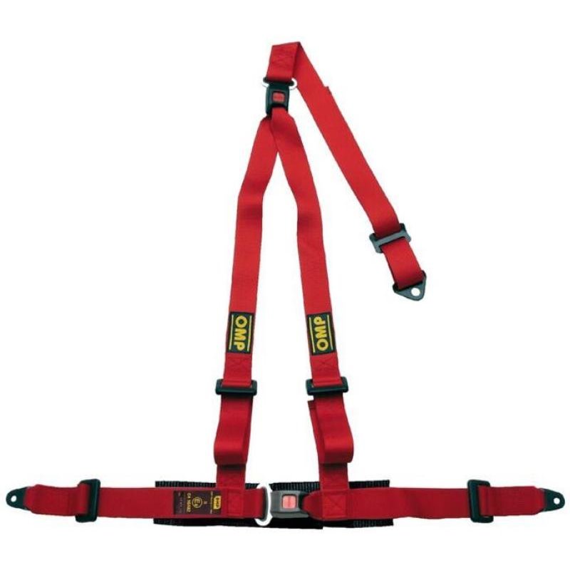 OMP 3 Point Harness - Red