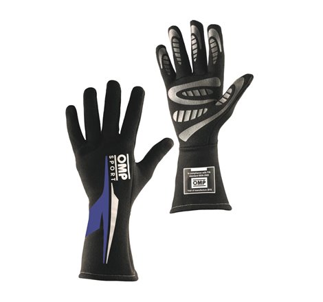 OMP Os 60 Gloves Black/- Large (Blue) (Fia/Sfi)