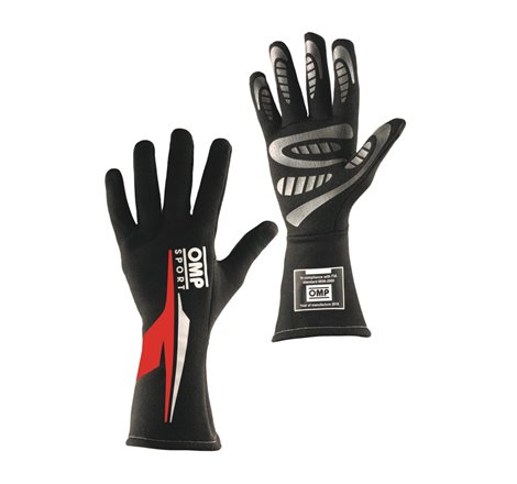 OMP Os 60 Gloves Black/Red L (Fia/Sfi)