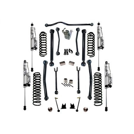 Superlift 07-18 Jeep Wrangler JK 4WD 4in Suspension Lift Kit w/ Fox 2.0 Res Shocks