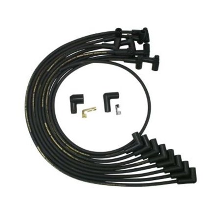 Moroso Chevrolet Small Block HEI Over V/C Unsleeved 90 Degree Mag Tune Ignition Wire Set - Black