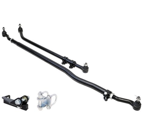 RockJock JL/JT Currectlync Steering System Forged Drag Link 42mm Tie Rod Tube w/Stabilizer Brackets