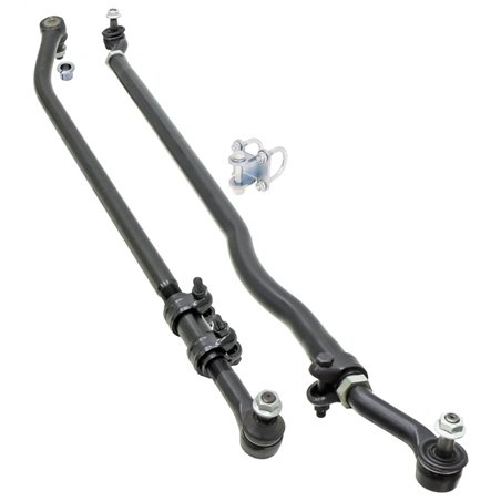 RockJock JK Currectlync Steering Sys. w/Flipped Drag Link 1.65in Dia. Tie Rod 1.3in Dia. w/Hardware