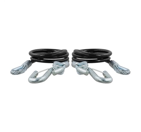 RockJock Curt Towing Safety Cable Kit 44 1/2in Long w/ 2 Snap Hooks 5000lbs 2-Pack